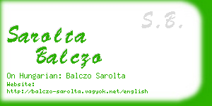 sarolta balczo business card